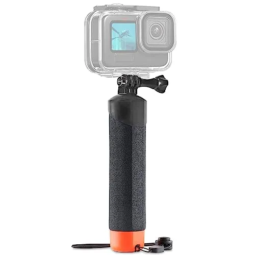 FitStill Wasserdichter Schwimmender Griff für Go Pro Hero 13/12/11/10/9/8/7/6/5/4k/max, DJI Osmo Action 6/5 pro/4/3, INSTA 360 ace pro 2/X5/X4 und andere Action-Kameras, Unterwasser Selfie-Stick-Griff