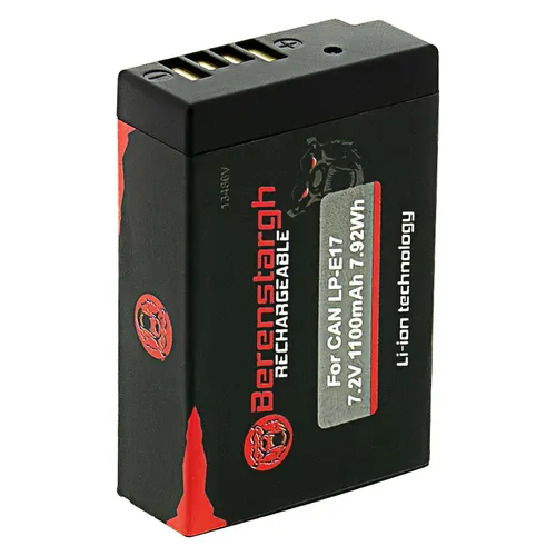 Berenstargh Akku Canon LP-E17 1050mAh - Kameraakkus & -batterien, zuverlässiger Li-Ion Akku mit hoher Kapazität für längere Fotosessions und ausgezeichnete Zyklenfestigkeit.