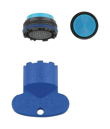GROHE Mousseur Außengewinde M 21,5 x 1, verstellbar (48271000) - Verstellbarer Strahlregler für effizienten Wasserfluss von 13,5 - 15,0 l/min. Inklusive praktischem Demontageschlüssel für einfachen Austausch.