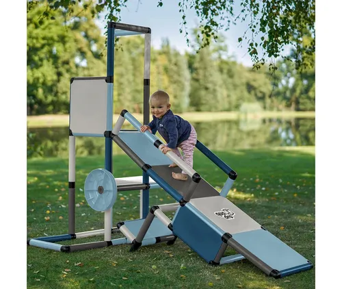 Quadro Evolution Home Spielturm mit Babyrutsche – Modularer Kletterspaß für drinnen und draußen - Klettergerüst ab 6 Monaten, vielseitig und modular. Ideal für kreative Spielideen und motorische Förderung – perfekt für Kinderzimmer und Garten.