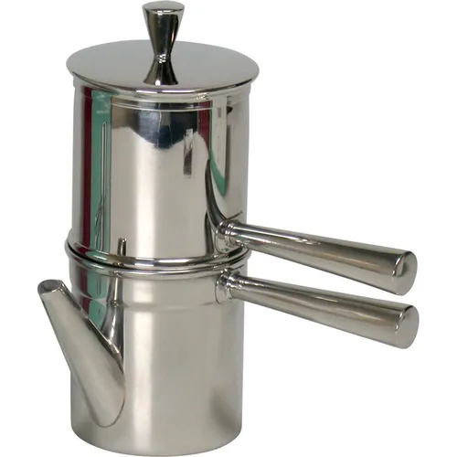 ILSA Napoletana Kaffeemaschine - Edelstahl, Silber, für 6 Tassen - Espressokocher aus hochwertigem Edelstahl, ideal für die Zubereitung von authentischem neapolitanischen Kaffee für bis zu 6 Tassen.