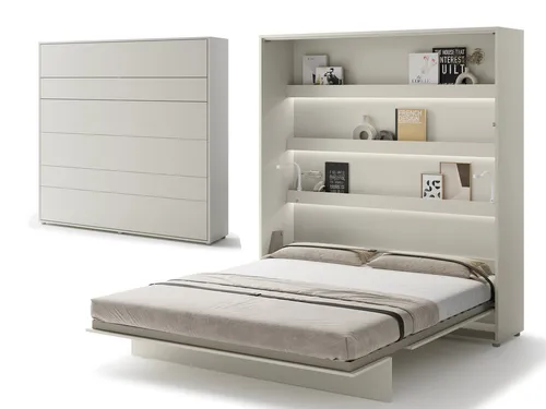 Compleo Schrankbett Vertical Wandklappbett Lenart Bed Concept - Platzsparendes Wandklappbett für kleine Räume. Genießen Sie Komfort und Funktionalität mit stabiler Konstruktion und zusätzlichem Stauraum. Ideal für effiziente Raumnutzung.