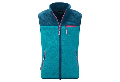 Trollkids Kid's Hemsedal Vest - Fleeceweste in Türkis - Fleeceweste in Türkis, Größe 104; ideal für Wandern und Reisen; hält warm und ist leicht – perfekt für aktive Kinder!