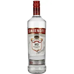 Smirnoff No. 21 Vodka 37,5% Vol. 1l - Wodka, klassischer Geschmack mit 37,5% Vol., perfekt für Cocktails und Mixgetränke.