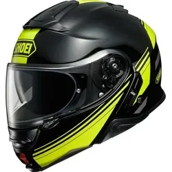 Shoei Neotec 2 Separator Klapphelm, schwarz-gelb, Größe S - Motorradhelm mit integriertem Sonnenvisier QSV-2, leicht und komfortabel, ideal für sichere Fahrten bei Tag und Nacht.