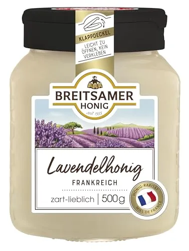 Breitsamer Lavendelhonig aus Frankreich 500g - Brotaufstrich mit aromatischem, milden Lavendelgeschmack – ein einzigartiges Geschmackserlebnis aus den schönsten Honiglandschaften Europas.