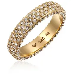 Elli Fingerring Bandring 925 Sterling Silber mit Kristallen von Swarovski® - Eleganter Bandring aus 925 Sterling Silber, handgefertigt mit funkelnden Kristallen von Swarovski®. Ideal für besondere Anlässe oder als stilvolles Accessoire im Alltag.