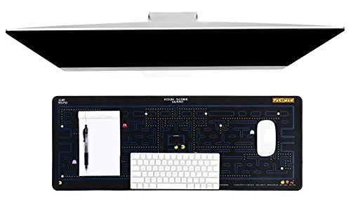 Paladone Pac Man Desk Mat - Office and Desk Decor - Classic Style - Great for Gamers