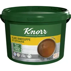 Knorr Professional Klare Rindsuppe mit Suppengrün (5 kg) - Kräuter & Gewürze, vielseitige Basis für Suppen und Saucen mit intensivem, fleischigen Geschmack.