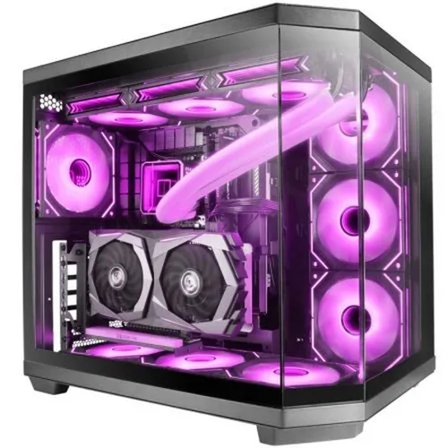 Mars Gaming MC-3TCORE, Custom ATX Gaming Gehäuse - PC-Gehäuse mit abnehmbarem Dreifachglas und optimierter Kühlung, ideal für individuelle PC-Bauten und maximale Luftzirkulation.