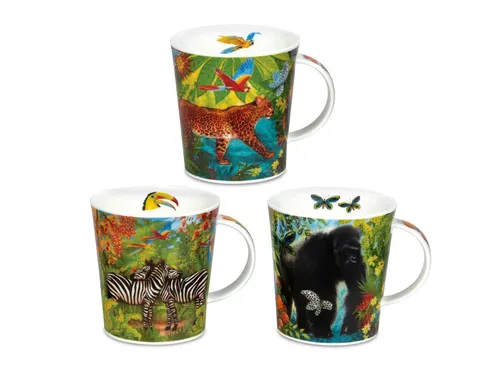 formano Tasse Dunoon Dschungel, Mehrfarbig, Spülmaschinengeeignet - Entdecken Sie die farbenfrohe DUNOON Tasse mit Dschungelmotiv. Ideal für Kaffee und Tee, aus hochwertigem Porzellan gefertigt, spülmaschinenfest und perfekt für den täglichen Genuss.