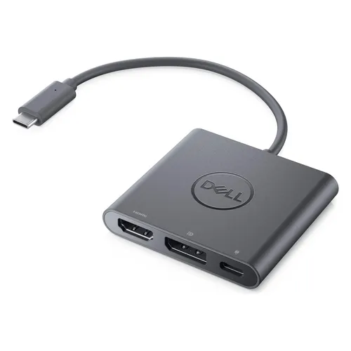 Dell Adapter USB-C to HDMI/DP (7HKT5) mit Power Pass-Through - Zubehör Notebook: Vielseitiger Adapter für HDMI und DisplayPort mit zusätzlicher Stromversorgung für optimale Nutzung unterwegs.