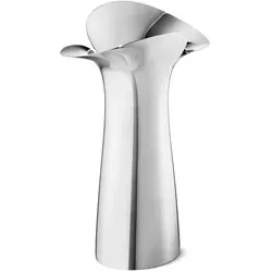 Georg Jensen Bloom Botanica Vase, Edelstahl - small - Vasen: Die Bloom Botanica Vase aus Edelstahl begeistert mit einem floralen Design, das an eine sich öffnende Knospe erinnert und verleiht jedem Raum einen frischen, eleganten Akzent.