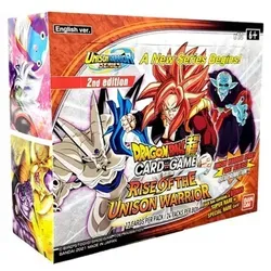 Dragon Ball Super Rise of the Unison Warrior B10 Booster Display + Binder - TCG OVP Displays, inklusive praktischer Binder für optimale Kartenaufbewahrung und Schutz, ideal für Fans des Dragon Ball Super Card Game.