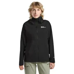 Jack Wolfskin PRELIGHT 2.5L LT JKT W Black M - Leichte Funktionsjacke für Damen - Funktionsjacke, wasserdicht und atmungsaktiv, ideal für Outdoor-Aktivitäten und wechselhaftes Wetter.