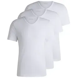 BOSS Herren Classic T-Shirts 3er Pack - T-Shirts für Herren aus reiner Baumwolle mit V-Ausschnitt, ideal für den täglichen Komfort und stilvolles Tragen.