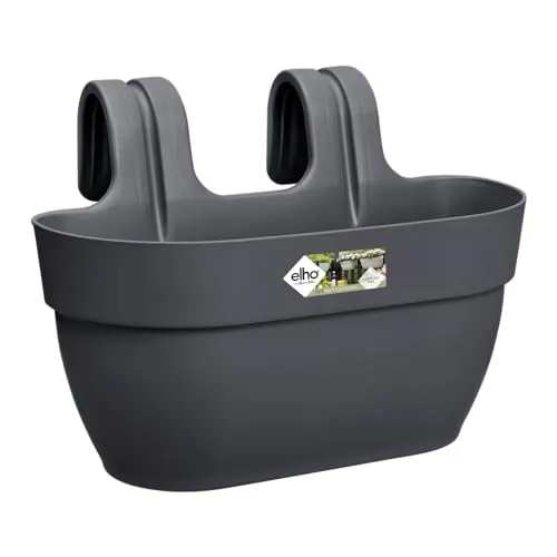 elho Vibia Campana Easy Hanger M 36 - Übertopf für Balkon & Außen - Ø 36.0 x H 26.5 cm - Schwarz/Anthracite