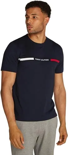 Tommy Hilfiger Chest Insert Tee Langarmhemd Herren - Blau (Desert Sky) - T-Shirts für Herren, aus 100% regenerativer Baumwolle, bietet angenehmen Komfort und figurschmeichelnde Passform für lässige Freizeitlooks.