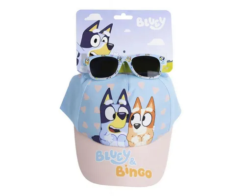 Cerda Baseball Cap Bluey Kinder-Set Cap & Sonnenbrille 51 cm mit UV-Schutz