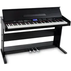 FunKey DP-88 II Digitalpiano schwarz - Kompaktes Digitalpiano mit 88 anschlagsdynamischen Tasten, 360 Sounds und Lernfunktion – ideal für Einsteiger und Fortgeschrittene.