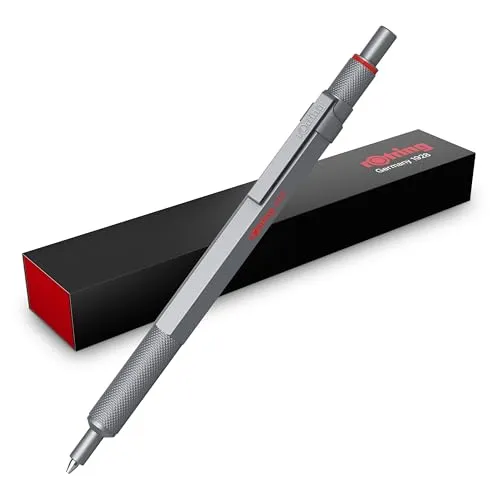 Rotring 600 Gel Pen | 0.55 mm | Schwarz - Premium Gel Pen mit nachfüllbarem, intensiv schwarzem Tinte, ergonomischem, rutschfestem Griff und hexagonalem Design für ermüdungsfreies Schreiben. Ideal für kreative Köpfe und Profis.