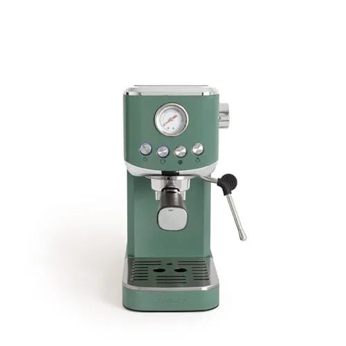 CREATE / THERA CLASSIC COMPACT Espressomaschine Salbeigrün 20 bar - Halbautomatische Espressomaschine mit 20-bar-Druckpumpe für schnellen Kaffeegenuss. Ideal für gemahlenen Kaffee und ESE-Pads. Mit Cold Brew Funktion und praktischem Doppelauslauf für gleichzeitige Zubereitung.