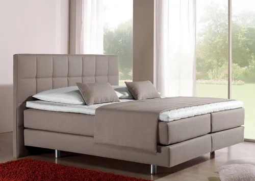 Home affaire Boxspringbett Neon, in 3 Matratzenarten, feine Steppung im Kopfteil, 2 Härtegrade