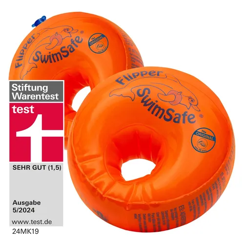 Vedes Flipper Swim Safe Schwimmhilfe TÜV/GS geprüft 1010 - Schwimmhilfen für Kinder von 1-6 Jahren, TÜV- und GS-geprüft, mit unzerbrechlichem PE-Schaumkern für optimalen Auftrieb und Bewegungsfreiheit – ideal für den sicheren Einstieg ins Wasser.