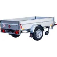 Stema Anhänger Basic 1000 - Robuster Tieflader - Autoanhänger mit 1.000 kg zulässigem Gesamtgewicht, ideal für Haus und Garten sowie gewerbliche Einsätze. Ausgestattet mit rutschhemmendem Boden und multifunktionalen Rückleuchten.