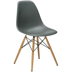 Vitra Stuhl Eames Plastic Side Chair RE 46.5x83x55 cm granitgrau, Gestell: Ahorn, Designer Charles & Ray Eames