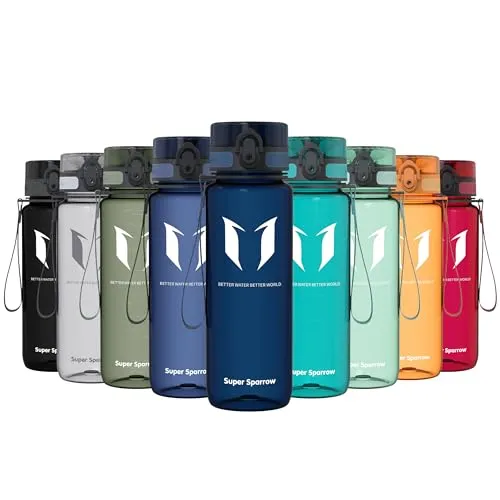 Super Sparrow Trinkflasche - Tritan Wasserflasche - 750ml - BPA-frei - Ideale Sportflasche - Sport, Wasser, Fahrrad, Fitness, Uni, Outdoor - Leicht, Nachhaltig