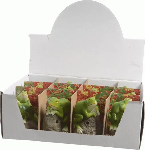 Frosch Dekofigur mit Sensor und Ton – 3 Modelle - Niedliche Frosch Dekofigur aus Keramik, mit Sensor und Sound. Ideal für Garten, Terrasse oder Balkon. Maße: 8x7,4x11,5cm. Bringen Sie Farbe und Freude in Ihre grüne Oase!