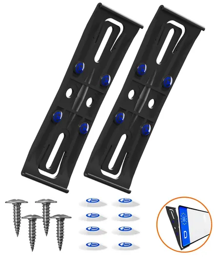 Rahmenloser Kennzeichenhalter 4 mm flach - Sonstiges Autozubehör – Der flachste Kennzeichenhalter auf dem Markt mit nur 4 mm Abstand zwischen Fahrzeug und Kennzeichen, UV-beständig und für alle Kennzeichenlängen geeignet.