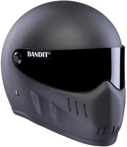 Bandit Motorradhelm XXR - Schwarz/Matt - Motorradhelm in Größe S (55/56) mit Druckverschluss, aus hochwertigem Fiberglas für optimalen Schutz und Stil auf jeder Fahrt.