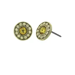 KONPLOTT Paar Ohrstecker KONPLOTT Ohrringe mit Steckverschluß Spell on You gelb antik Messing gelb