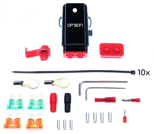 Option Sicherungshalter bis 10mm² KFZ Sicherung für CarHiFi komplett Set Zubehör
