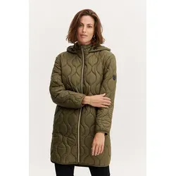 fransa FRPADMA Damen Steppjacke mit Kapuze – Übergangsjacke in Olive Night - Leichte, gefütterte Steppjacke mit hochabschließendem Kragen und zwei Eingriffstaschen. Ideal für den Alltag und vielseitig kombinierbar, sorgt für stilvollen Komfort in der Übergangszeit.