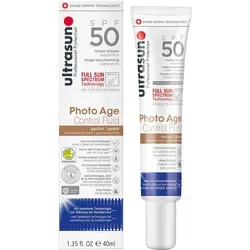 ULTRASUN Photo Age Control Fluid getönt SPF 50 - 40 ml - Getöntes Fluid mit hohem Lichtschutzfaktor, ideal für die tägliche Pflege und den Schutz der Haut. Perfekt für einen ebenmäßigen Teint und zuverlässigen Sonnenschutz.