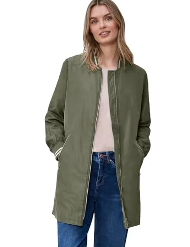 Street One Damen Langer Blouson - Sportive Jacke mit Rundhals und 2-Wege-Reißverschluss, ideal für lässige Looks und vielseitige Kombinationen.