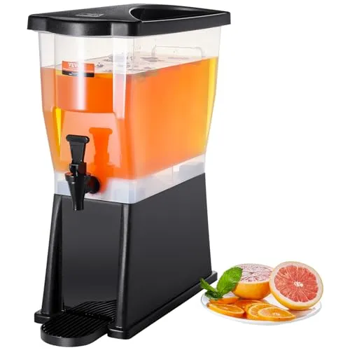VEVOR Getränkespender - 11 L Wasserspender für Partys, aus Kunststoff mit Standhahndeckel, ideal für Eistee, Limonade und mehr