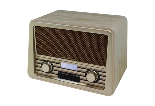 Soundmaster NR920 Nostalgie DAB+ / UKW Radio - Holzoptik mit LCD-Display - Nostalgisches DAB+ / UKW Radio in edler Holzoptik. Mit 10 Festsenderspeichern und automatischem Sendersuchlauf genießen Sie Musik in toller Qualität. Ideal für Zuhause oder unterwegs.