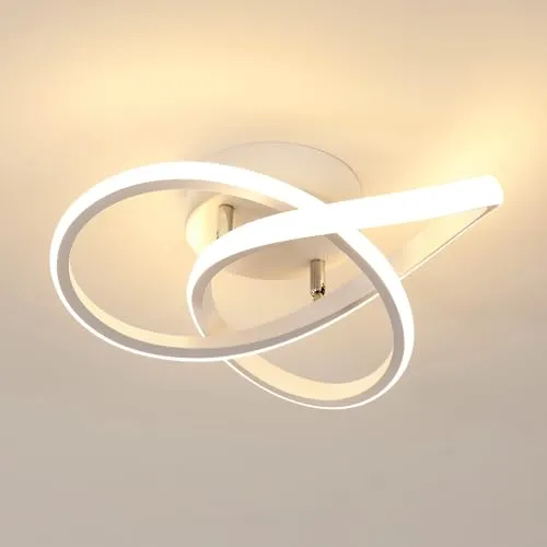 Comely LED-Deckenleuchte, 30 W 3300 lm, moderne Deckenleuchte, warmweißes Licht 3000 K, Design Blume, Acryl, LED-Kronleuchter, weiß, für Schlafzimmer, Wohnzimmer, Küche