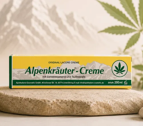 LLoyd Alpenkrauter Creme mit Teufelskralle und Hanföl, 200 ml - Lotionen & Cremes, revitalisierende Massage-Lotion mit Teufelskralle und Hanföl für entspannende Anwendungen und wohltuende Pflege.