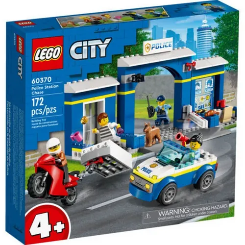 LEGO City Polizei Set 60370 - Ausbruch aus der Polizeistation, mit beweglicher Schranke und 4 Minifiguren für kreatives Spielen ab 4 Jahren