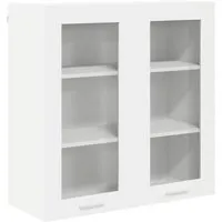 vidaXL Hängeschrank Riga Weiß 80 x 31 x 80 cm - Moderner Hängeschrank aus hochwertigem Holzwerkstoff, ideal für alle Küchenstile. Mit großzügigem Stauraum und pflegeleichter, glatter Oberfläche für einfache Reinigung.