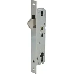 Schiebetürschloss mit Hakenfalle PZW, DM 30, VK 8 mm - Türsicherungen mit eckiger Stulpausführung, robust aus verzinktem Stahl und ideal für sichere Schiebetüren.