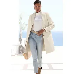 LASCANA Kurzmantel im klassischen Design, Damenmantel, Blazermantel, casual-chic weiß 34
