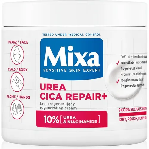 Mixa Urea Cica Repair+ regenerierende Creme für den Körper für sehr trockene Haut 400 ml