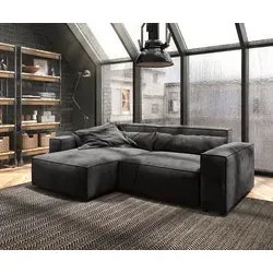 DELIFE Ecksofa Sirpio 230x155 cm – Variabel und Stilvoll in Schwarz - Das DELIFE Ecksofa Sirpio vereint modernes Design mit hohem Sitzkomfort. Die variable Recamiere und der pflegeleichte Mikrofaserbezug sorgen für Flexibilität und Stil in jedem Wohnzimmer.