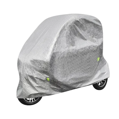 ENEWAY Scootergarage Kabinenroller ETrike Aufsetzrasenmäher Größe L - Motorrad- & Rollerabdeckungen, faltbare und wasserfeste Abdeckung für optimalen Schutz gegen UV-Strahlen und Witterungseinflüsse.